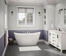 MAAX White 60 x 32 in Freestanding Bathtub with Center Drain 