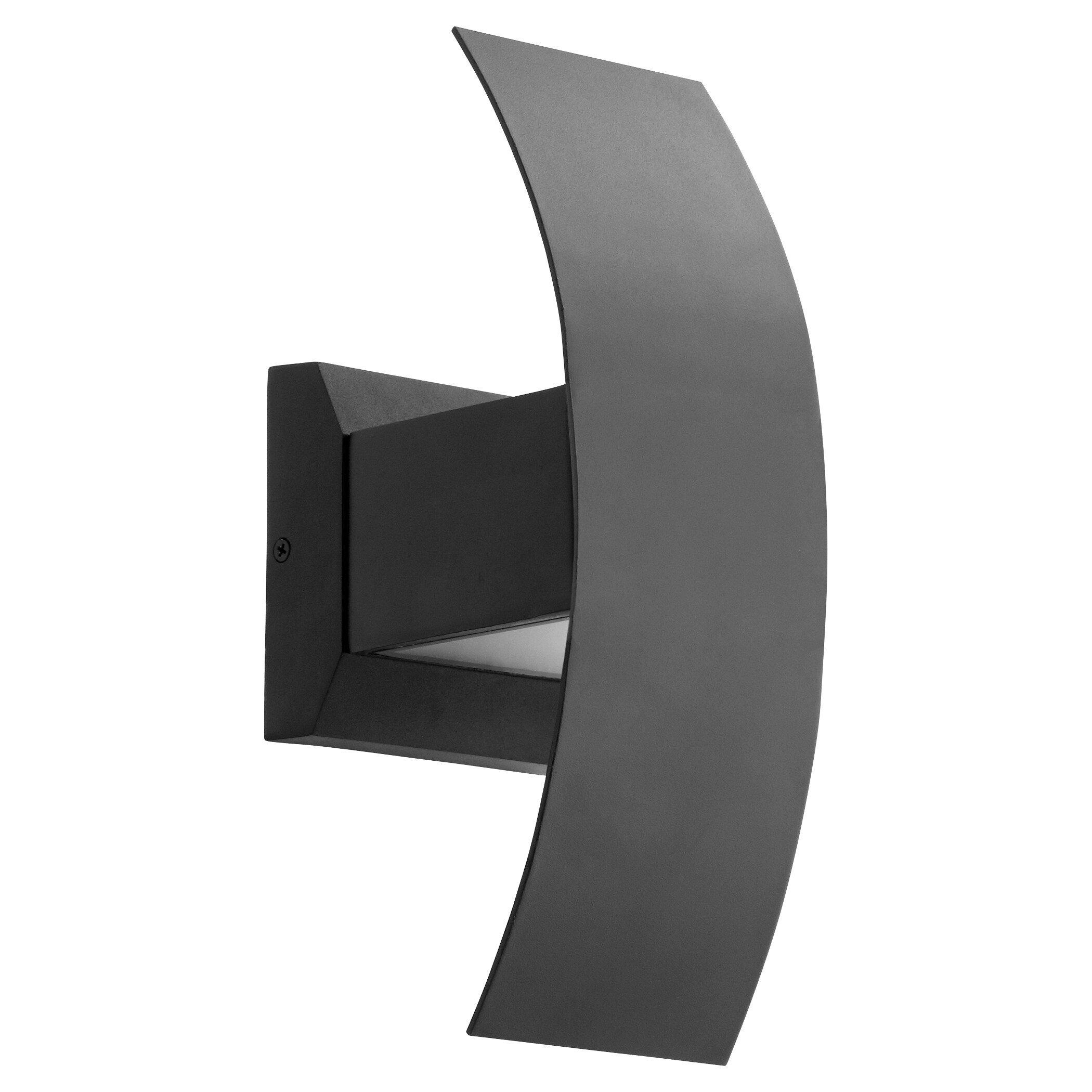 Quorum International Black 6W 2-Light 12-1/2 in. Outdoor Wall Sconce 