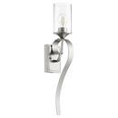 100W 1-Light Medium E-26 Wall Sconce in Brushed Silver