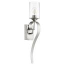 Quorum International Brushed Silver 100W 1-Light Medium E-26 Wall Sconce 