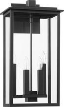 Quorum International Noir 60W 4-Light Candelabra E-12 Outdoor Wall Sconce 