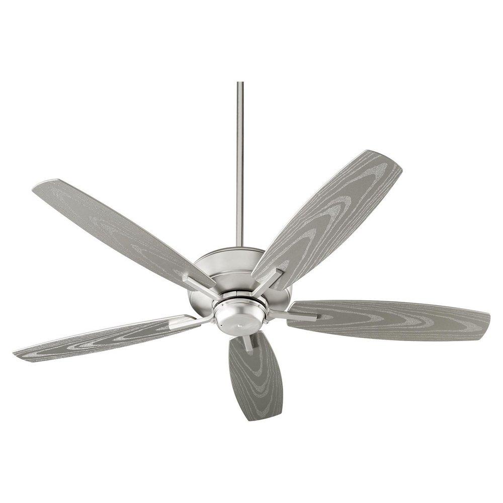 Quorum International Satin Nickel 55W Ceiling 5-Blade Fan 