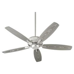 55W Ceiling 5-Blade Fan in Satin Nickel