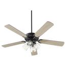 Quorum International Matte Black 62W 4-Light 5-Blade Medium E-26 LED Ceiling Fan 