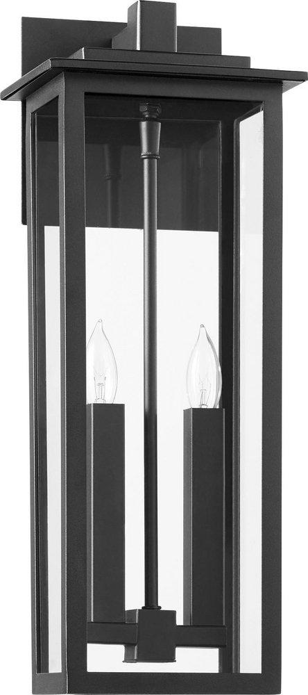 Quorum International Noir 60W 2-Light Candelabra E-12 Outdoor Wall Sconce 