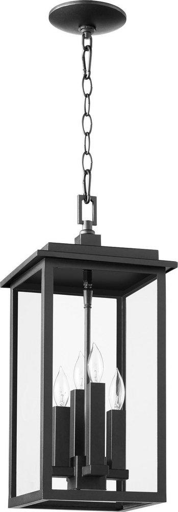 Quorum International Noir 60W 4-Light Candelabra E-12 Outdoor Pendant 