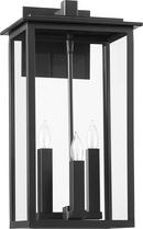 Quorum International Noir 60W 3-Light Candelabra E-12 Outdoor Wall Sconce 