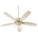 Quorum International Aged Brass 66W 4-Light 5-Blade Medium E-26 LED Ceiling Fan 