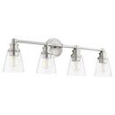 Quorum International Satin Nickel 100W 4-Light Medium E-26 Vanity Fixture 