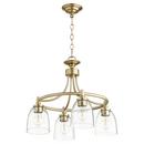 Quorum International Aged Brass 100W 4-Light Medium E-26 Incandescent Chandelier 
