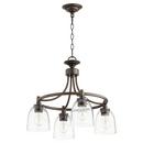 Quorum International Oiled Bronze 100W 4-Light Medium E-26 Incandescent Chandelier 