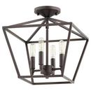 Quorum International Oiled Bronze 60W 4-Light Candelabra E-12 Semi-Flush Mount Ceiling Fixture 