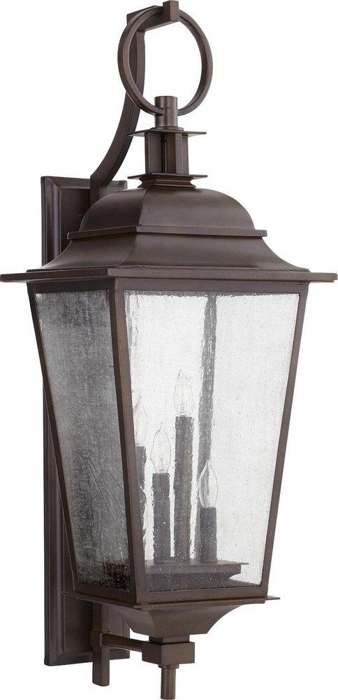 Quorum International Oiled Bronze 60W 4-Light Candelabra E-12 Outdoor Wall Sconce 