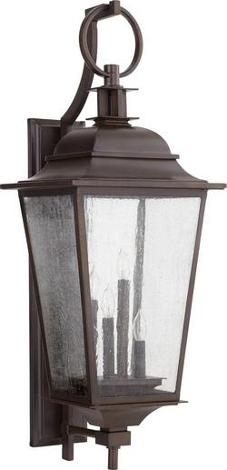 60W 4-Light Candelabra E-12 Outdoor Wall Sconce in Oiled Bronze