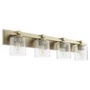 Quorum International Aged Brass 100W 4-Light Medium E-26 Vanity Fixture 