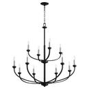 Quorum International Noir 60W 12-Light Candelabra E-12 Incandescent Chandelier 