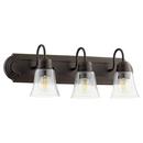 Quorum International Oiled Bronze 100W 3-Light Medium E-26 Vanity Fixture 