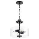 Quorum International Noir 60W 3-Light Medium E-26 Semi-Flush Mount Ceiling Fixture 