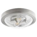 40W 2-Light Medium E-26 Flush Mount Ceiling Fixture in Satin Nickel