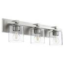 Quorum International Satin Nickel 3-Light Wall Vanity Light 