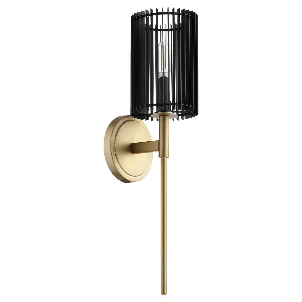 Quorum International Aged Brass 60W 1-Light Candelabra E-12 Wall Sconce 