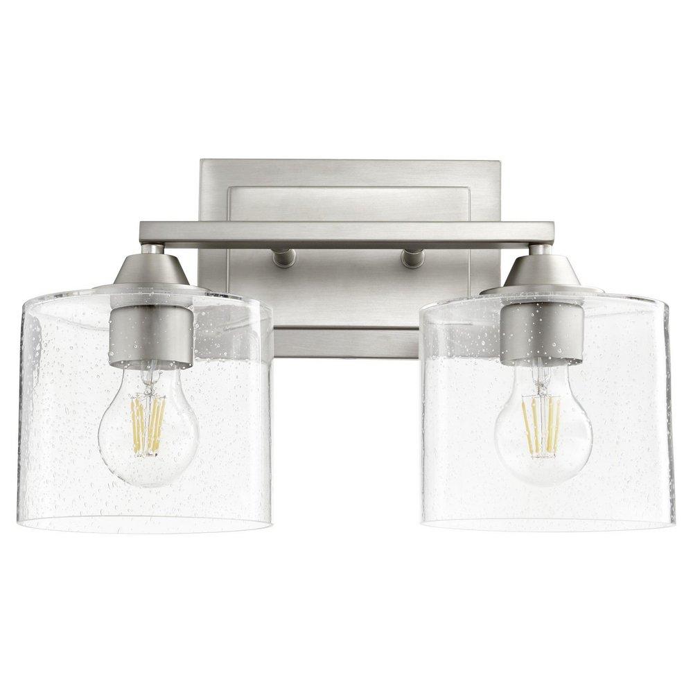 Quorum International Satin Nickel 100W 2-Light Medium E-26 Vanity Fixture 