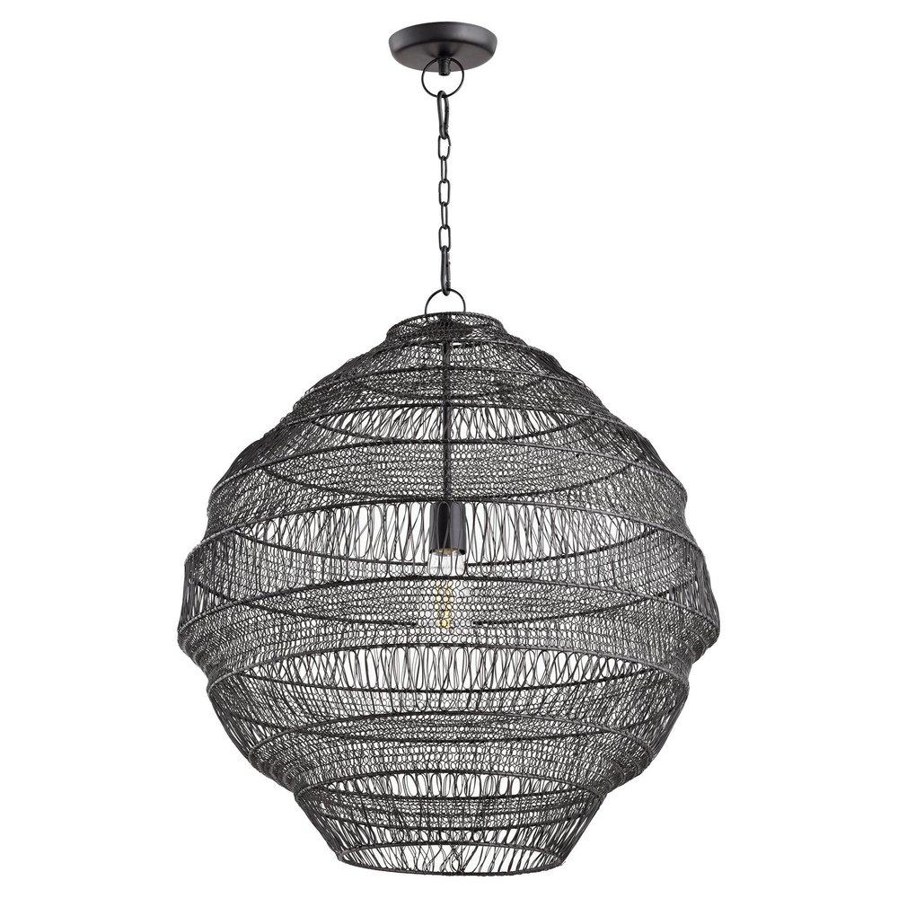 Quorum International Charcoal 60W 1-Light Medium E-26 Incandescent Pendant Light 