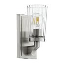 Quorum International Satin Nickel 100W 1-Light Medium E-26 Wall Sconce 