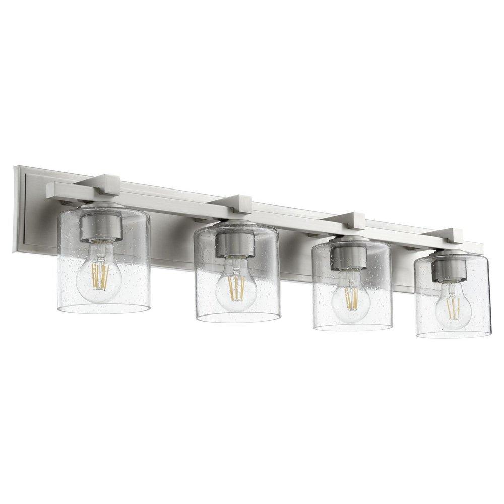 Quorum International Satin Nickel 100W 4-Light Medium E-26 Vanity Fixture 
