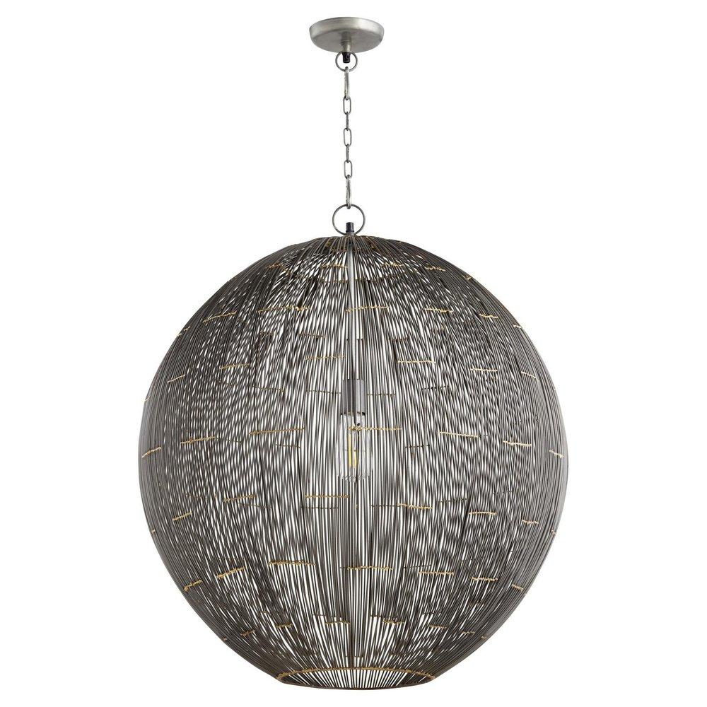 Quorum International Charcoal 26-1/4 in. 60W 1-Light Medium E-26 Pendant 