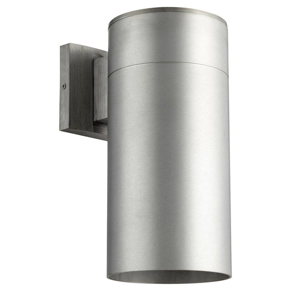 Quorum International Brushed Aluminum 90W 1-Light Medium E-26 Outdoor Wall Sconce 