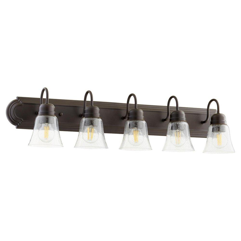 Quorum International Oiled Bronze 100W 5-Light Medium E-26 Vanity Fixture 
