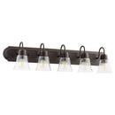 Quorum International Oiled Bronze 100W 5-Light Medium E-26 Vanity Fixture 