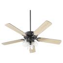 Quorum International Matte Black 66W 3-Light 5-Blade Medium E-26 LED Ceiling Fan 