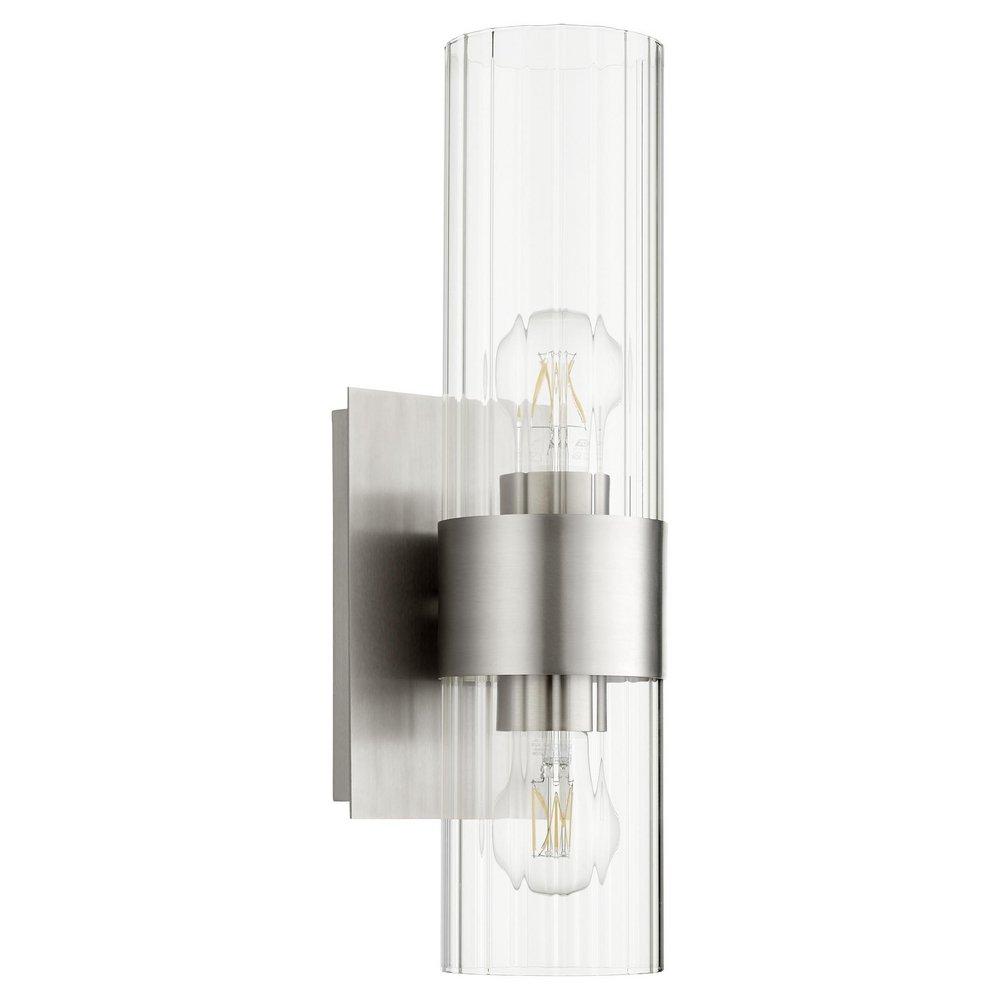 Quorum International Satin Nickel 60W 2-Light Medium E-26 Wall Sconce 