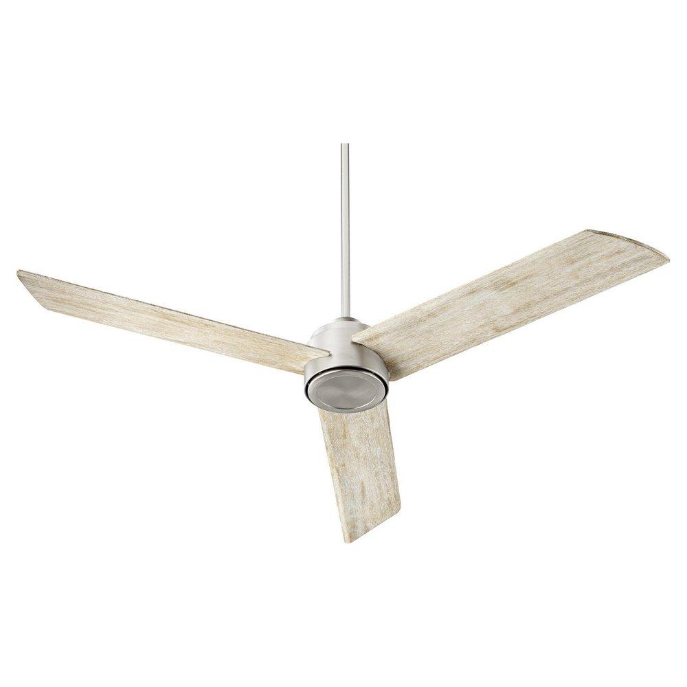 Quorum International Satin Nickel 33W 3-Blade Ceiling Fan 