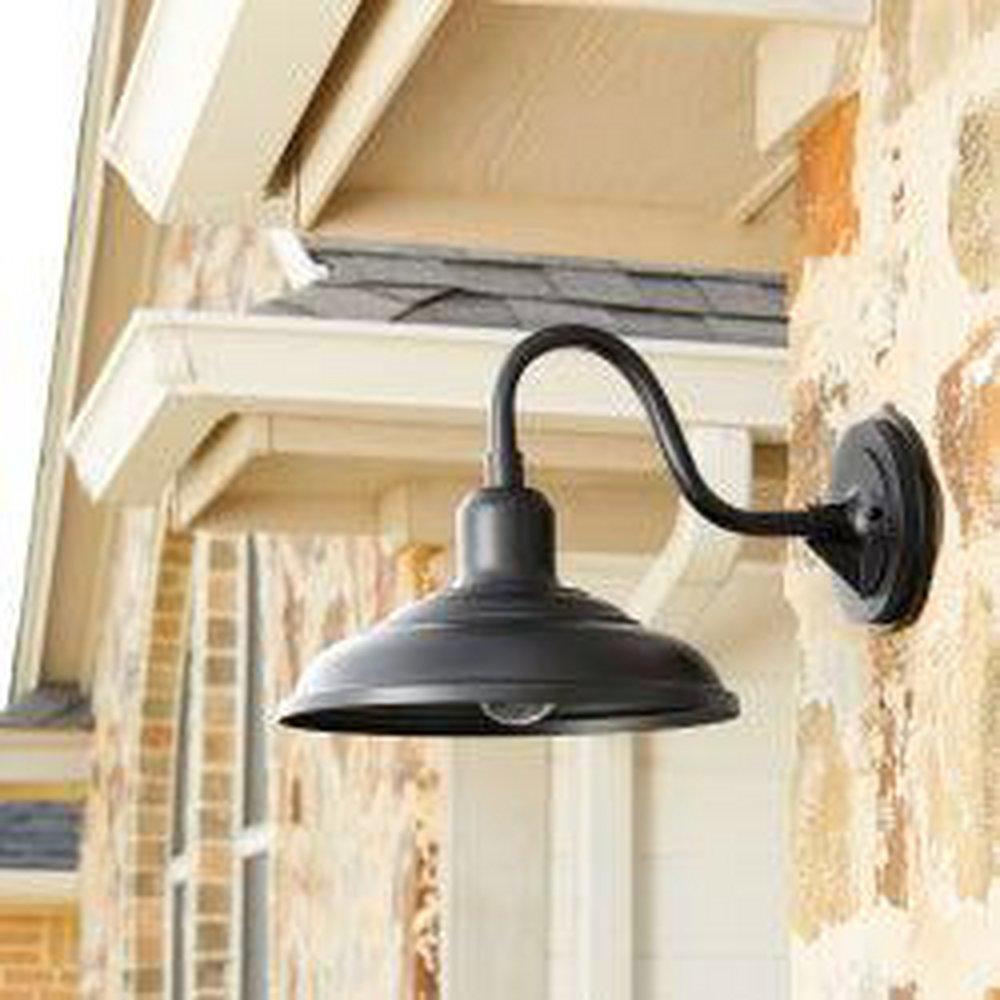 Quorum International Black 100W 1-Light Medium E-26 Outdoor Wall Sconce 