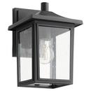 60W 1-Light 10-1/2 in. Outdoor Wall Sconce in Black