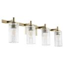Quorum International Aged Brass 60W 4-Light Medium E-26 Vanity Fixture 