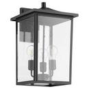 60W 3-Light 18 in. Outdoor Wall Sconce in Black