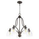 Quorum International Oiled Bronze 60W 5-Light Medium E-26 Incandescent Chandelier 
