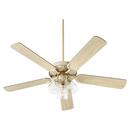 Quorum International Aged Brass 66W 3-Light 5-Blade Medium E-26 LED Ceiling Fan 