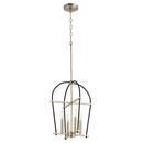 Quorum International Noir/Aged Brass 60W 4-Light Candelabra E-12 Incandescent Chandelier 
