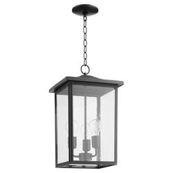 60W 3-Light Medium E-26 Incandescent Outdoor Pendant in Noir