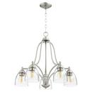 Quorum International Satin Nickel 60W 5-Light Medium E-26 Incandescent Chandelier 