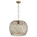 Quorum International Artisan Brass 16 in. 40W 1-Light Medium E-26 Pendant 