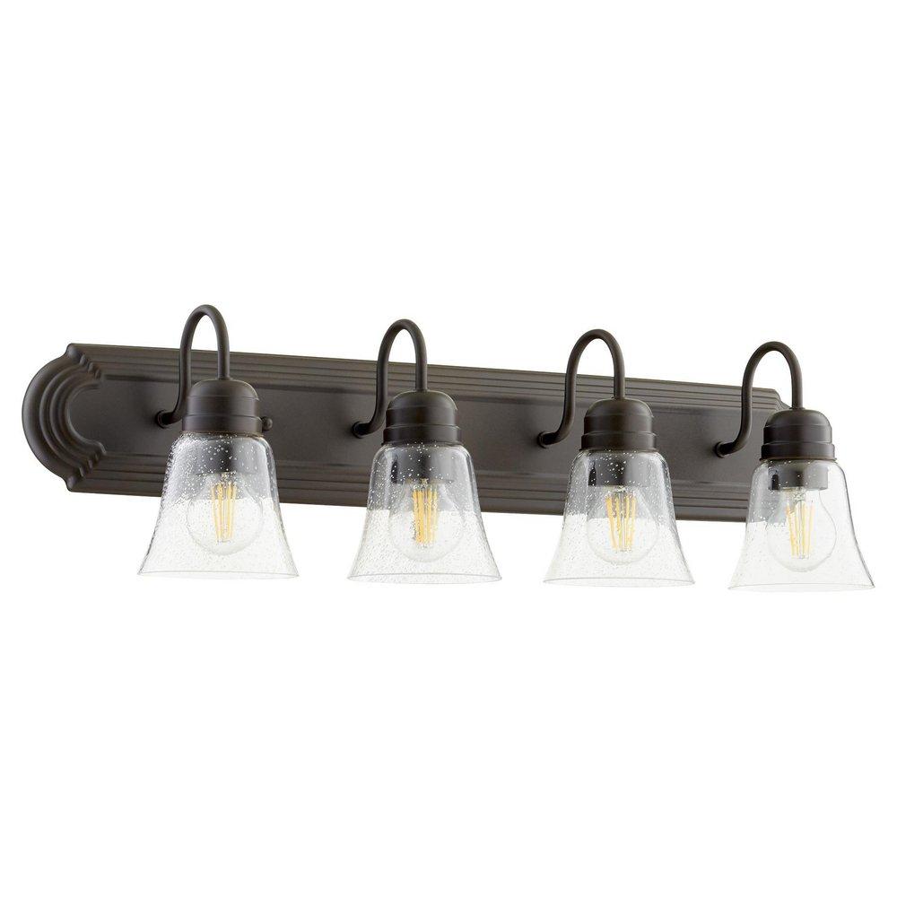 Quorum International Oiled Bronze 100W 4-Light Medium E-26 Vanity Fixture 