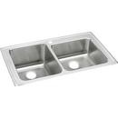 4 in. 3 Hole Stainless Steel Double Bowl Kitchen Sink