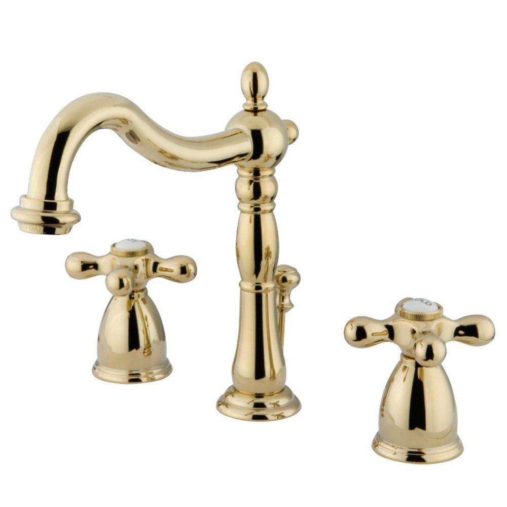 Heritage 1.2 GPM Widespread Bathroom Faucet with Pop-Up Drain Assembly - Includes Ceramic Disc Valve 