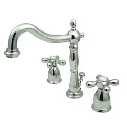 Two Handle Widespread Bathroom Sink Faucet in Polished Chrome